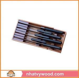Wooden Kitchen Knife Drawer Organizer KB02